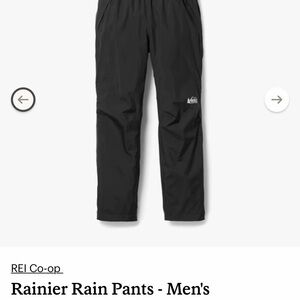 REI Co-op Rainer Gore-Tex Rain Pants Black Men’s Waterproof Hiking